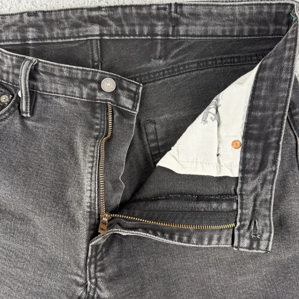 Levi's 511 Jeans Mens 38x30 Gray Slim Fit Reflective Selvedge Denim Gusset Pants
